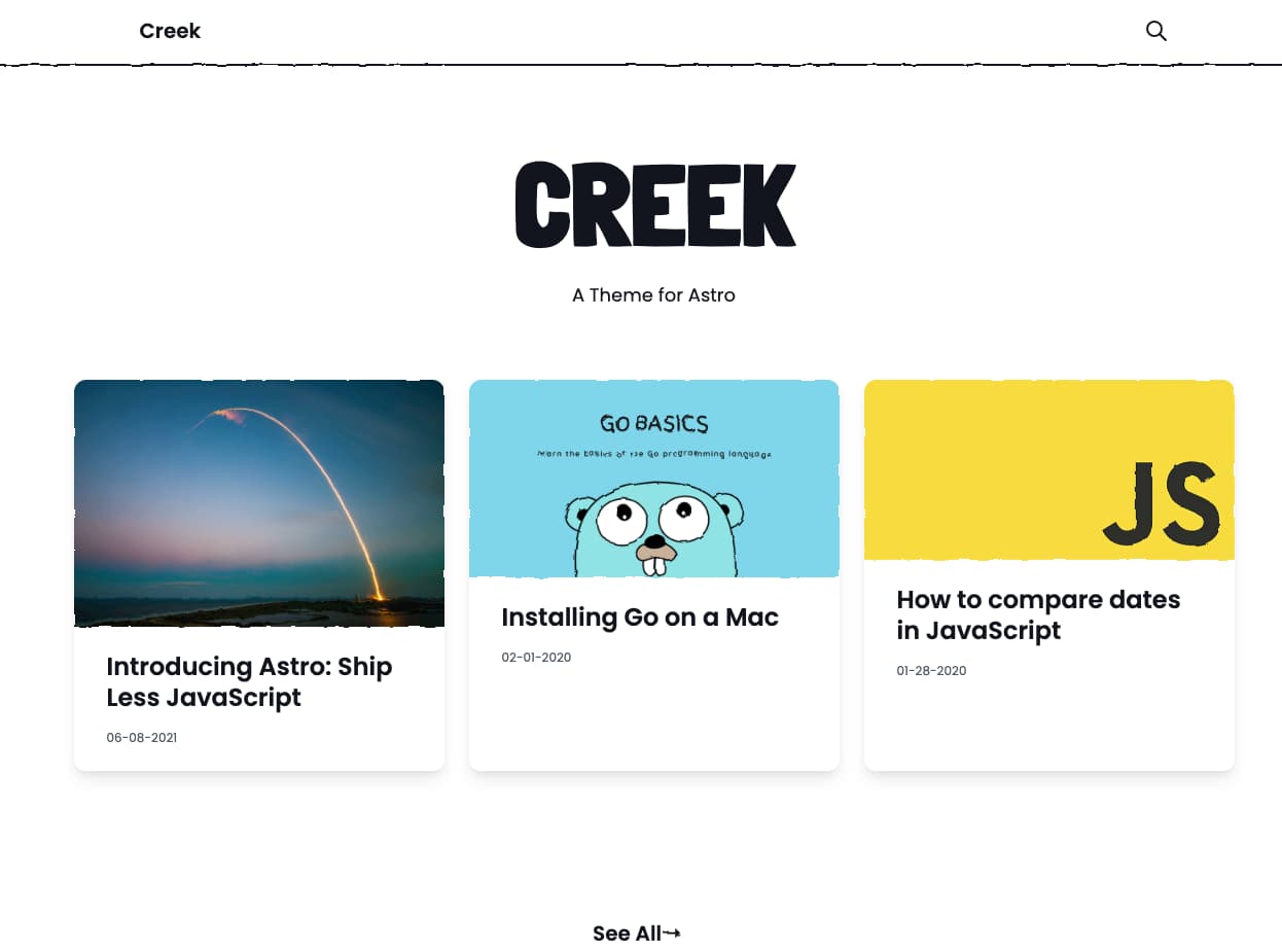 Astro-Theme-Creek cover pic