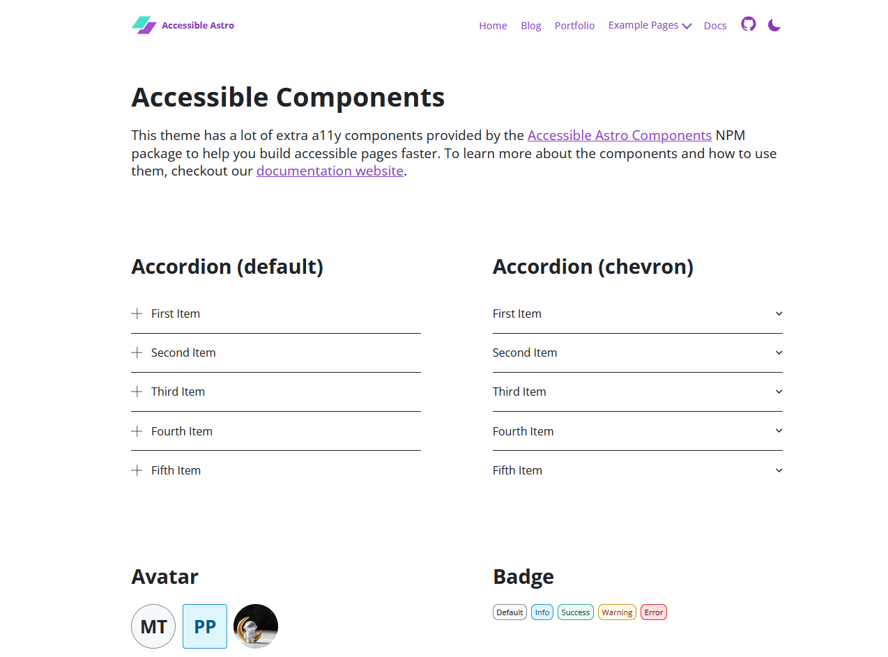 accessible-astro-starter