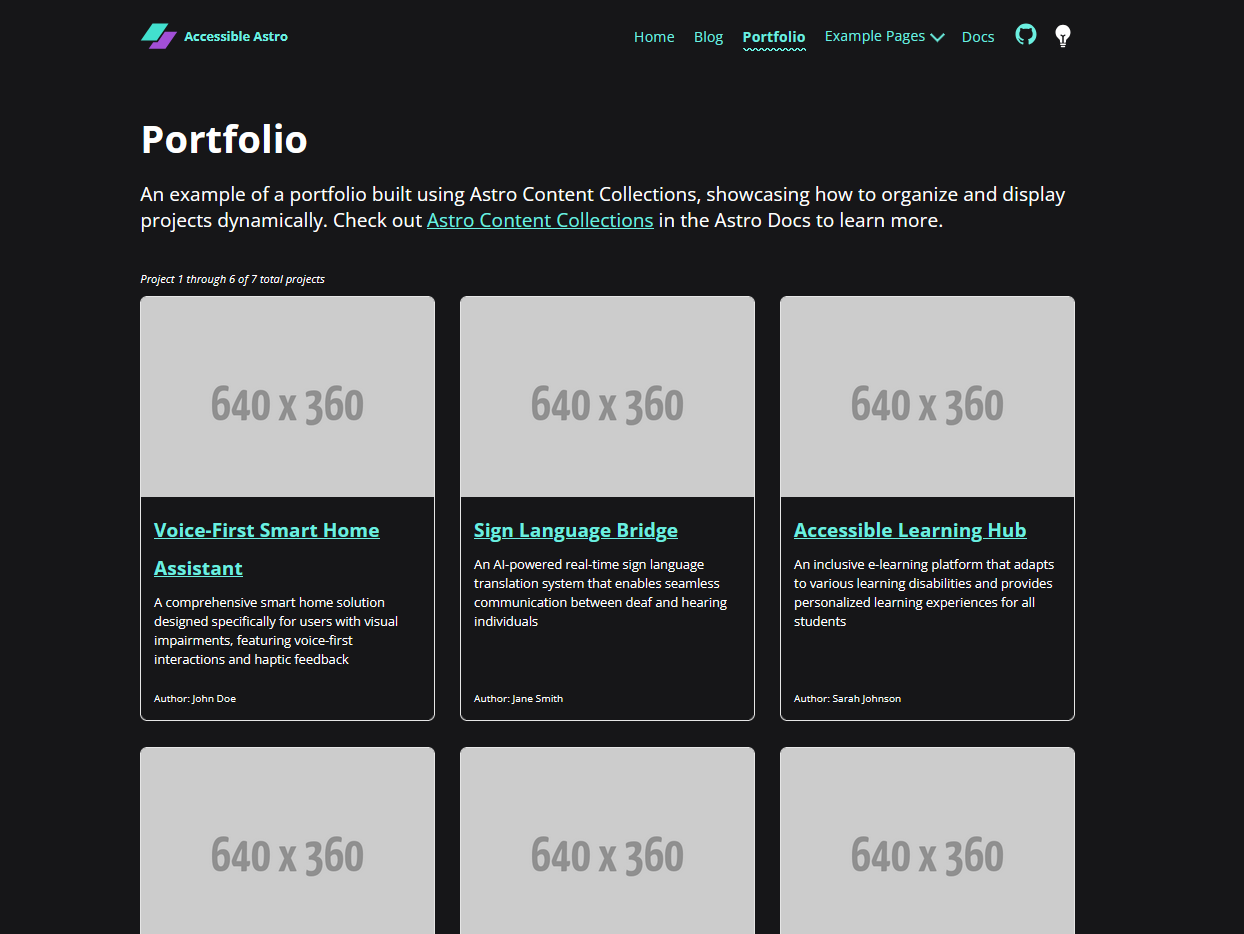 accessible-astro-starter