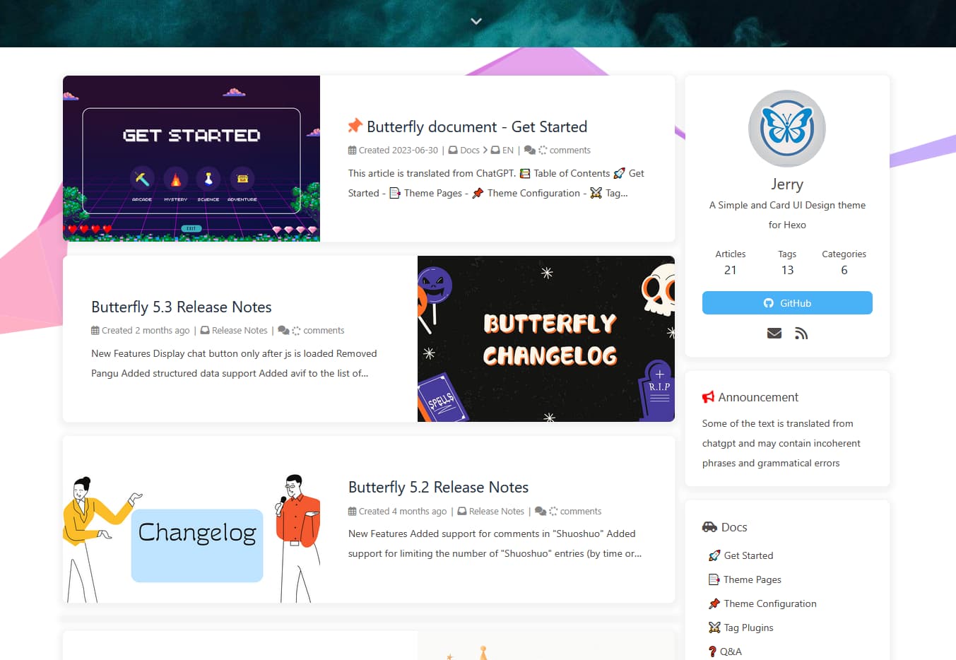 hexo-theme-butterfly