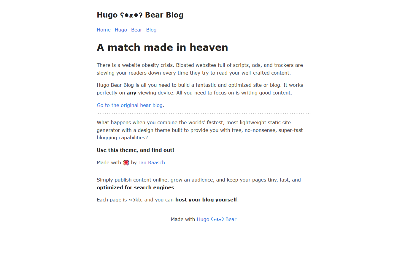 hugo-bearblog cover pic