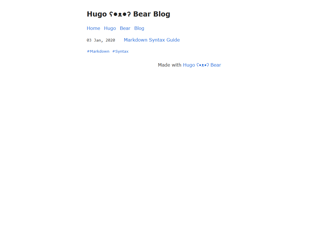 hugo-bearblog