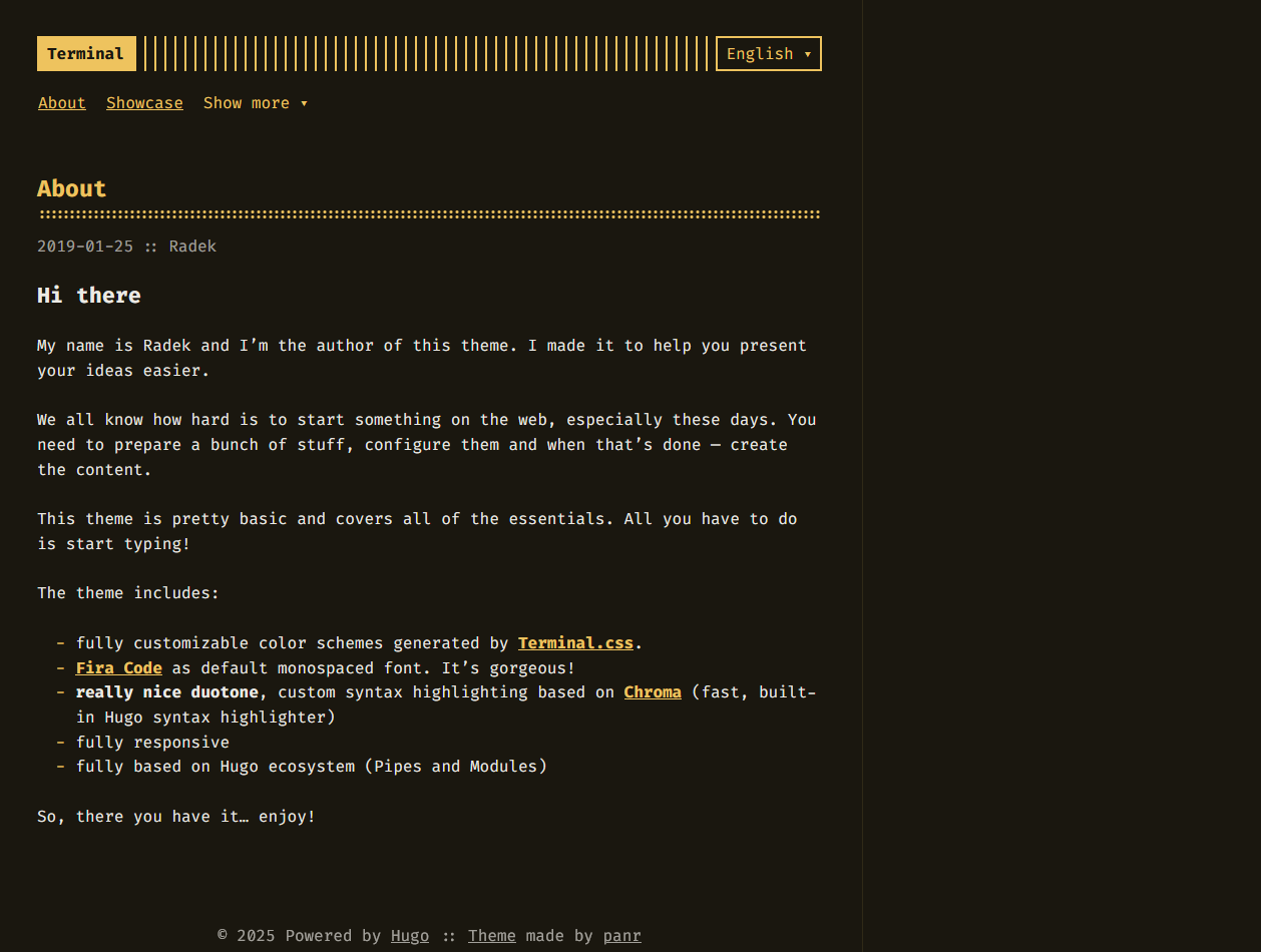 hugo-theme-terminal