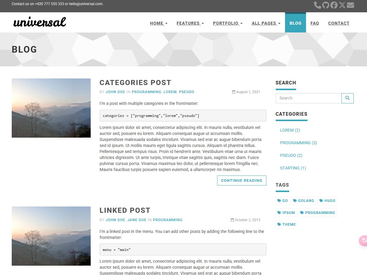 hugo-universal-theme