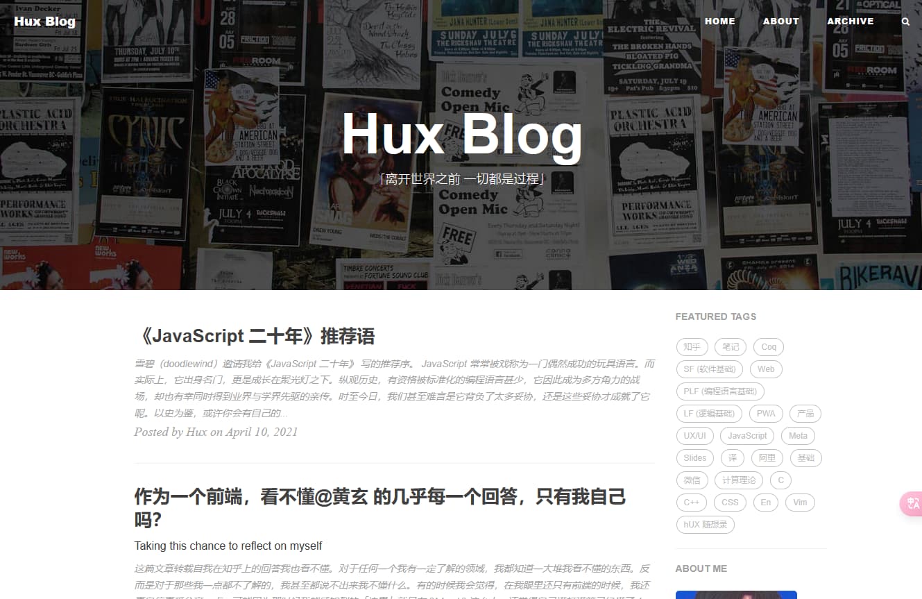 huxpro.github.io cover pic
